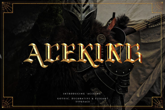 Aceking Font: Bold Blackletter for Campaigns