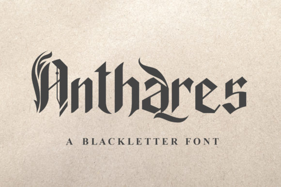 Anthares: A Bold Blackletter Font for Crafters