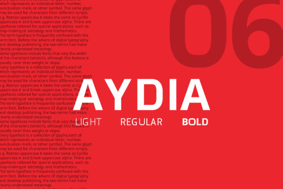 Aydia Font: Bold Sans Serif for Crafters