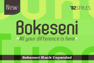 Bokeseni Black Expanded Font for Crafters