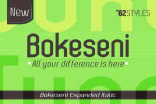 Bokeseni Expanded Italic Font for Crafters