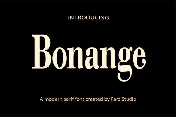 Bonange: A Serif Font for Makers