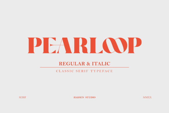 Pearloop: A Serif Font for Elegant Editorial Design