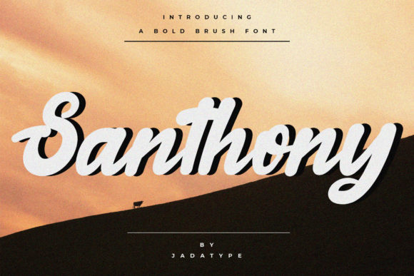 Santhony Font: Bold Handwritten Style for Brands